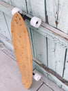 Bamboo Kicktail Cruiser Longboard (white wheels)