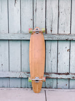 Bamboo Kicktail Cruiser Longboard (pink/green wheels)